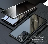 Antispiga fall Antipepeeping Privacy Protection Magnetic Adsorption Tempered Glass Fall för Samsung Galaxy Note 20 Ultra S20 S21 NO1404123