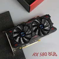 RX580 8G GPU Dual Fan Graphics Cards 8 Go Carte de jeu vid￩o pour l'ordinateur GPU Radeon