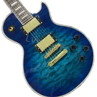 Lvybest China Electric Guitar LP Blue Color Water Ripple Factory Direct Sales Can Be Customized
