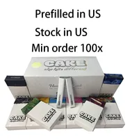 Groothandel100x Elektronische sigaretten Gen3 Cake Wegwerp PAPE PEN Oplaadbare batterij 1 ml starter Kit Vapes Partridges Voorgevulde Carts Device Pods