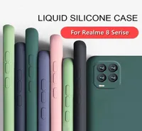 Para o Realme 8 Pro Case Case para 8 C21 7 GT NARZO 30 5G Coque Funda Original Liquid Silicone Soft TPU Phone Bumper4465030