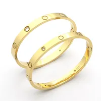 Fashion-Steel Love Bracelets bangles for Women Men jewelry Bangles &Bracelet Buckle Femme Pulseira Feminina Masculina with Dust ba2907