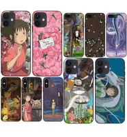 Cartoon Studio Ghibli Spirited Away Phone Case Fundas Cover för iPhone 13 12 11 Pro Max Mini Xs X XR 6 6S 7 8 Plus SE 2020 CAPA G25679198