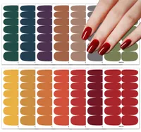 1PCS stałe kolory naklejki na paznokcie pełna pasta