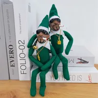 Decorative Objects Figurines Christmas Home Latex Ornaments Elf Doll Kids Gift Toys Creative Snoop On A Stoop Spy Bent Decorations 221206