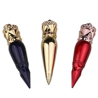 smoke shop Newest design colorful mini 4.3inch Lipstick Scepter Shaped Metal Smoking Pipe Tobacco Cigarette Hand Pipes