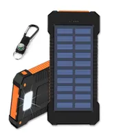 20000MAH Solar Güç Bankası Vurgu LED 2A Çıkış Cep Telefonu Taşınabilir Şarj Cihazı ve Açık Hava Şarjı için Kamp Lambası7568756