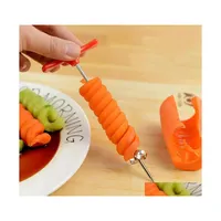 Fruit Vegetable Tools Fruit Tools Portable Manual Rotary Cutter Vegetable Potato Cucumber Carrot Spiral Inventory Wholesale Drop D Dhjp3