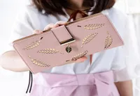 Wallets Women039s Wallet Portfel Female Long Gold Hollow Leaves Pouch Handbag For Women Coin Purse Card Holders Portefeuille Fe5582655