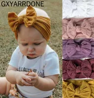 1pcs 24 Color Choose Baby Headband Girls ed Knotted Nylon Edges Bowknot Hair Band Hair Accessories Baby Girl Bows Headwraps1110221