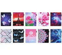 Lederen portemonnee kisten voor iPad Pro Air4 11 2 3 4 5 6 Air 2 97039039105 11 Mini Flower Butterfly Tower Marble Moon Star Sky 3333699