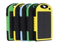 Solar power bank 5000mah Charger LED flashlight Camping lamp Double USB Battery panel waterproof Portable charging for Cell ph4321923