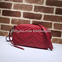 Designer Woman shoulder bag Genuine Leather Original box Fashion date code serial number marmont whole purse clutch234M