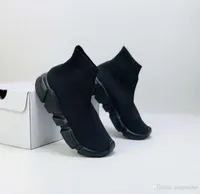 2020 Fashion Kids Paris Socks Boots Children Athletic Shoes Casual Flats Speed Black White Trainer Sneaker Boy Girl HighTop Runni3489771