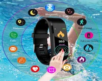 115PLUS Smart Wrist Smart Watch Tracker Fitness Rastreador de freqüência cardíaca Rastreador de faixas Smart Bracelet Smartwatch Smartwatch 0181443808