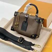 Brown Classic Soft Box Bag Designers Shoulder Crossbody Bags Women Cosmetic Handbags 2022 Handle Handbag Coin Purse High Quality298K