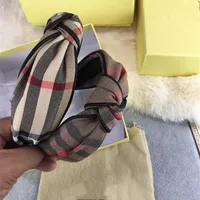 2021 Designer Ins Fashion B-Letter Plaid Headbands Women Hair Sticks Girl Thedbled Women Excalsions for Head Bands B0312483