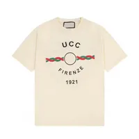 T-shirt maschile rotonde a maniche corte designer abbigliamento estate t-shirt stampato in cotone stesso stile per gli amanti della moda