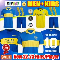 Fani graczy Wersja 21 23 23 BOCA Juniors piłkarski koszulka Carlitos Retro 86 87 88 Maradona Tevez de 2021 2022 2023 Home Away Away Thailand Football Shirt Men Sets Minform