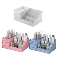 Organizador de maquillaje de cajas de almacenamiento para la organizaci￳n de cajones de estanter￭as de caja de escritorio cosm￩tico