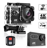 Ultra HD 4K30fps Action Camera 30m waterproof 2quot Screen 1080P 16MP Remote Control Sport Wifi Camera extreme HD Helmet Camcor5077601