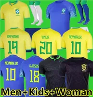 2022 2023 Вини -младший футбольный футбольный джерси Camiseta de Futbol Paqueta Coutinho Футбольная рубашка Maillots Marquinhos 22 23 Brasil Richarlison Brazils Men Kids