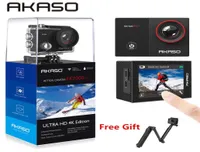 Akaso Go Ek7000 Pro 4Kタッチスクリーン付きアクションカメラEIS調整可能なビューアングル40mダイビングカメラリモートコントロールスポーツカメラ213012421