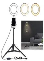 Selfie Ring Light with Tripod Stand Cell Phone Holder for Live StreamMakeup Mini Led Camera Ringlight1989669