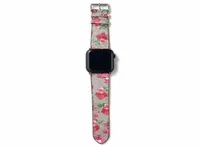 Top Fashion G Flower Designer Straps per Apple Watch Band 41mm 42mm 38mm 40mm 44mm 45mm iwatch 7 6 5 4 bande in pelle Snake grigio BE9857160