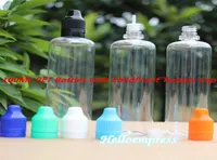 Kolorowe pokrywki 100 ml E płyn Pusty butelka plastikowe butelki z kropliny z długimi cienkimi końcówkami igły Matpnięcie Ozbudzone Pieczęć i ChildProo2383107