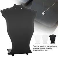 Jewelry Display Stand Pendant Necklace Chain Holder Earring Bust Display Stand Showcase Rack Black White Transparent282L