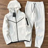 Herrespårstekniska tekniska fleece hoodies spårdräkt designer sportkläder pants kvinnor män zip casual träningsdräkter tröjor kostymer pullover jacketscwze