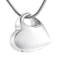 LkJ9960 Silver Tone Blank Heart Cremation Pendant Hold Love One Ashes Memorial Urn Locket Funeral Casket for Human Ashes263h