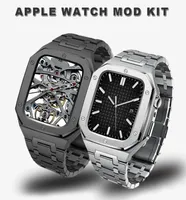 for Apple Watch Cases Luxury Premium Stainless Steel AP Modification Kit Protective Case Band Strap Cover iwatch 44mm 45mm5481866