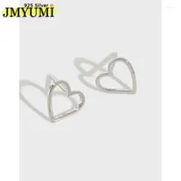 Orecchini a cerchio Jmyumi Ins Fashion 925 Sterling Silver Heart Stud per donne Elegante Regalo per la festa di matrimonio Bride Prevenire Allergia