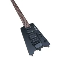 Lvybest na China sem cabeça guitarra elétrica Black Matte Maple Guitar Head and Mahogian Body