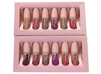 Maquillage l￨vre Gloss Holiday Birthday Lipgloss Edition Kit ￠ l￨vres 6 Color Matteproof Fashion Collection9247097
