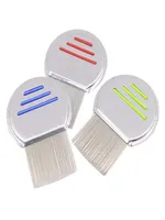 1pc Stainless Steel child Hair brush remove lice comb Head Lice high density teeth nit comb Hair louse Terminator7339722
