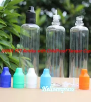 Colorful Lids 100ml E liquid Empty Bottle PET Plastic Dropper Bottles with Long Thin Needle Tips Tamper Evident Seal and Childproo3644502