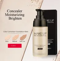 Laikou Professional Color Correction Foundation Foundation Foundations Liquid Foundations 40 G Maquiagem corretiva facial 1672188