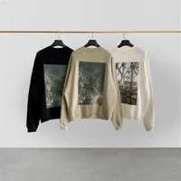 ESSENTIALS Sweatshirt Fashion High Street Brand Classic Floral Print Hip Hop Loose Unisex Oversize Hoodie