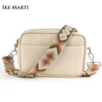 Evening Bags IKE MARTI Solid Classic Purses and Handbags Women Wide Fabric Strap Crossbody Bag Ladies Luxury Daily Use Zipper Shoulder 221207