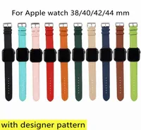 Luxury Designer watchbands strap for Apple watch band 42mm 38mm 40mm 44mm iwatch 5 4 3 2 bands fashion letter prin leather Straps4802855