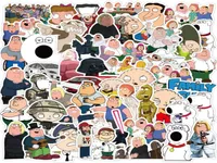 100 PCS S￩rie t￩l￩vis￩e de famille dr￴le comique Cartoon Peter Griffin Autocollants Graffiti Stickers for Diy Luggage ordinateur portable Skateboard8145675