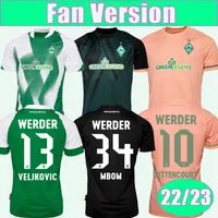 22 23 Werder Bremen Mens Maglie di calcio Fullkrug Veljkovic Agu Mbom Home Away 3a Shirt da calcio Sinforme a maniche corte