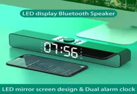 Mirror Screen TV Sound Bar Dual Alarm Clock AUX USB Wired Wireless Bluetooth Speaker Home Theater Surround SoundBar for PC TV11551477