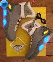 TOP Sneakers Led Shoes TOP Automatic Laces Dark Gray Marty Mcfly 'S Lighting Up Mags Black Red Air Mag Back To The Future Glow In The With