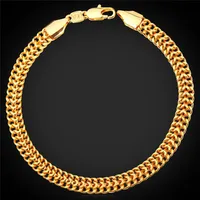 Men's 18K Stamp Gold Chain for Men Jewelry Fancy Bracelet Design Gold Plated New Fashion Chain Bracelet306w
