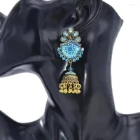 Orecchini a pennello Drop etnica boh￩mien per donne Colorful Crystal Pearl Bells Gypsy Hanging Pendientes Oreno Gioielli Regalo