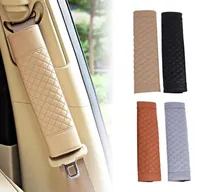 1 Pair Stylish Car Safety Seat Belt Faux Leather Shoulder Strap Pad Cushion Cover Belt Protector for Adults Kids7097544